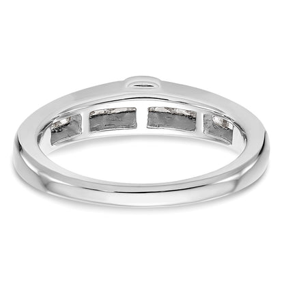 14k White Gold 3/4 carat Channel-set Princess Diamond Complete Wedding Band
