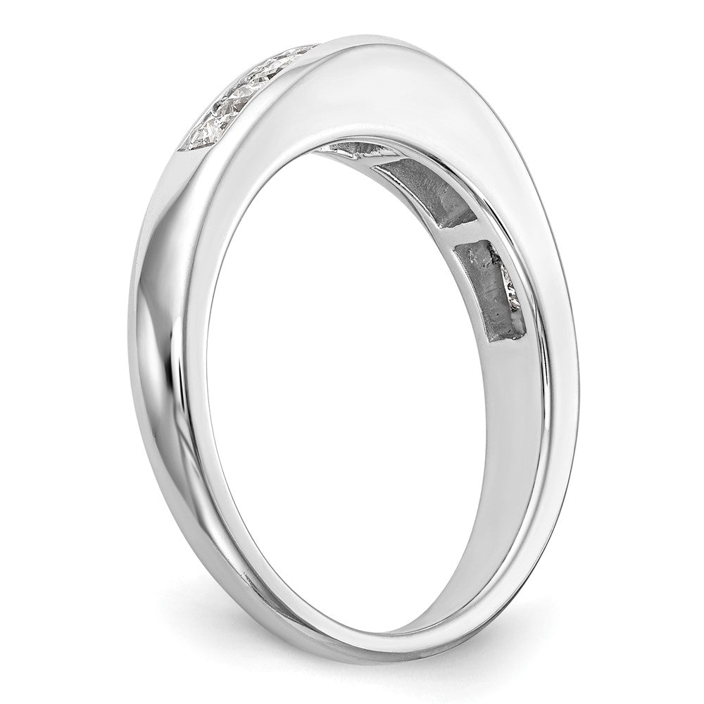 14k White Gold 3/4 carat Channel-set Princess Diamond Complete Wedding Band