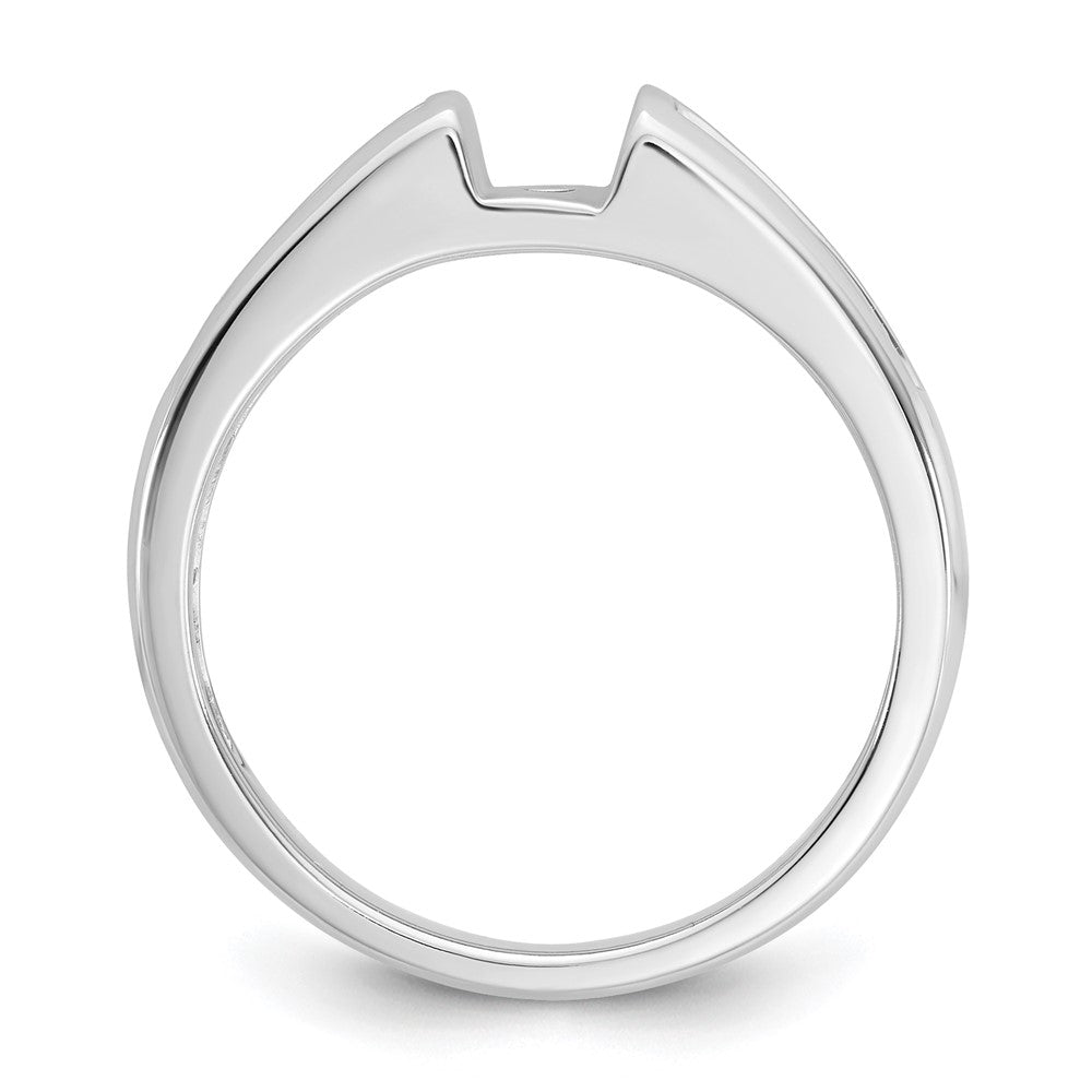 14K White Gold Peg Set 1/2 carat Channel-set Princess Diamond Semi-mount Engagement Ring