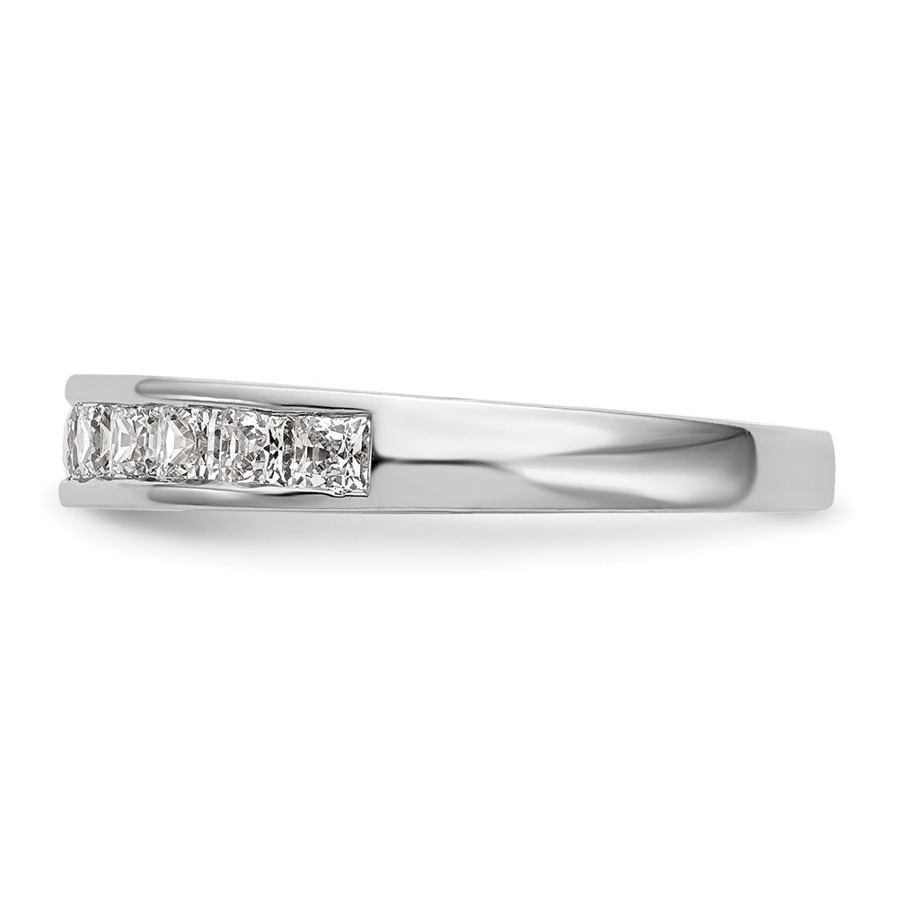 14k White Gold 3/4 carat Channel-set Princess Diamond Complete Wedding Band