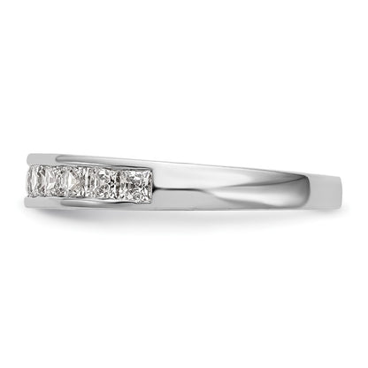 14k White Gold 3/4 carat Channel-set Princess Diamond Complete Wedding Band
