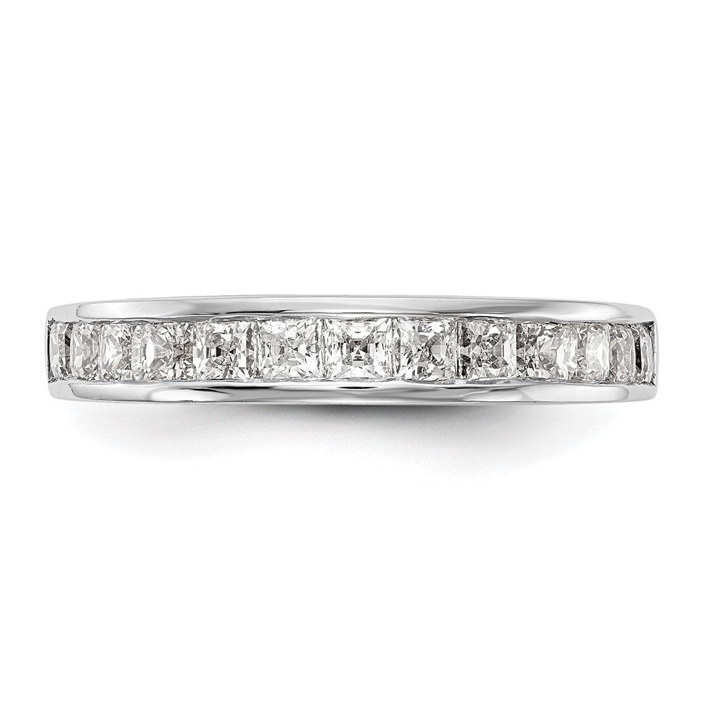 14k White Gold 3/4 carat Channel-set Princess Diamond Complete Wedding Band