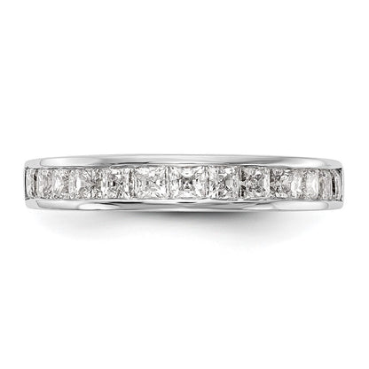 14k White Gold 3/4 carat Channel-set Princess Diamond Complete Wedding Band