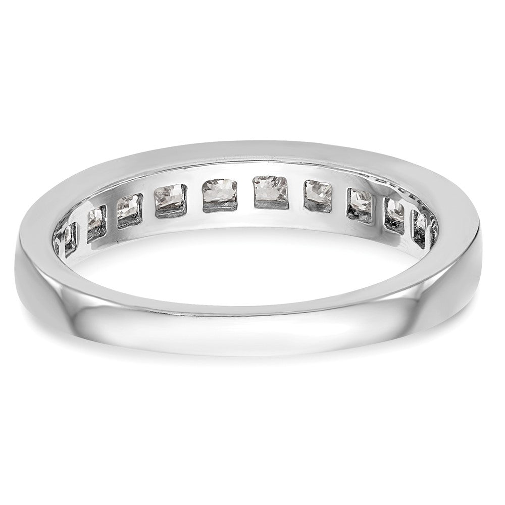 14k White Gold 3/4 carat Channel-set Princess Diamond Complete Wedding Band