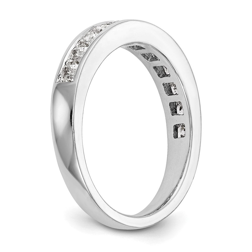 14k White Gold 3/4 carat Channel-set Princess Diamond Complete Wedding Band