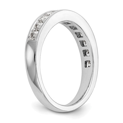 14k White Gold 3/4 carat Channel-set Princess Diamond Complete Wedding Band