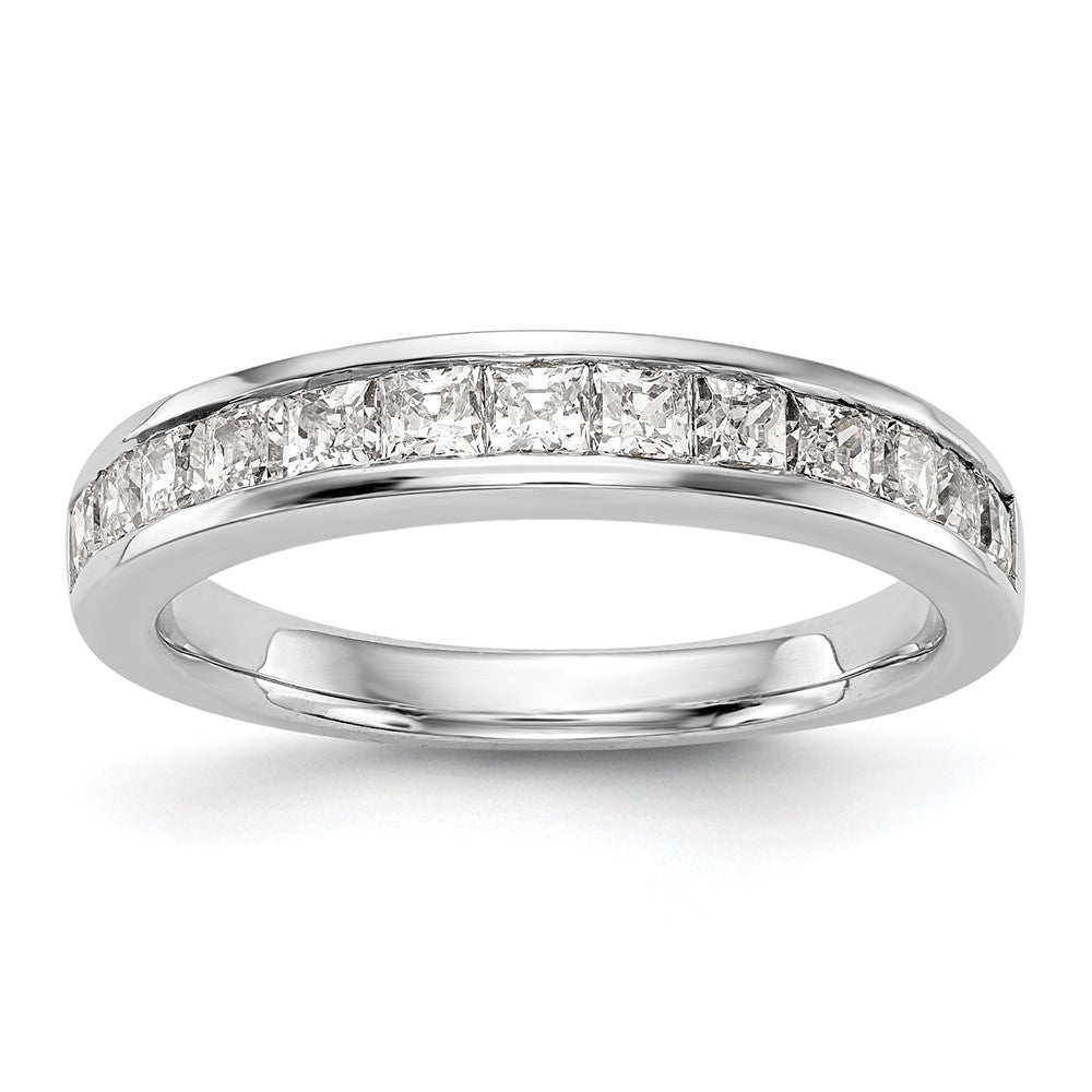 14k White Gold 3/4 carat Channel-set Princess Diamond Complete Wedding Band