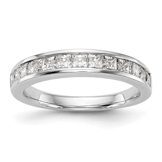 14k White Gold 3/4 carat Channel-set Princess Diamond Complete Wedding Band