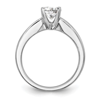 14K White Gold (Holds 1 carat (6.5mm) Round Center) 1 carat Channel-set Princess Diamond Semi-Mount Engagement Ring