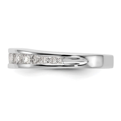 14k White Gold 1.16 carat Channel-set Princess Diamond Complete Wedding Band
