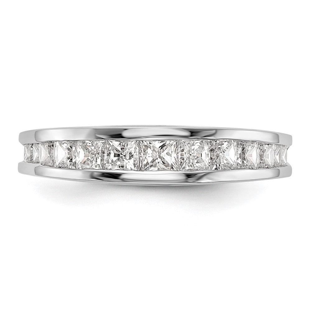 14k White Gold 1.16 carat Channel-set Princess Diamond Complete Wedding Band