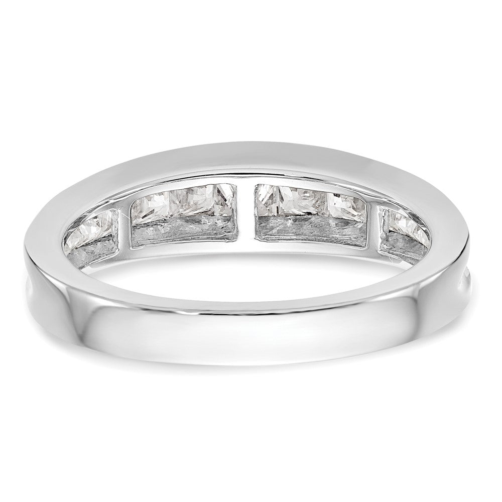 14k White Gold 1.16 carat Channel-set Princess Diamond Complete Wedding Band