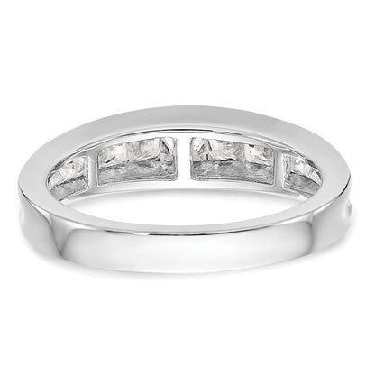 14k White Gold 1.16 carat Channel-set Princess Diamond Complete Wedding Band