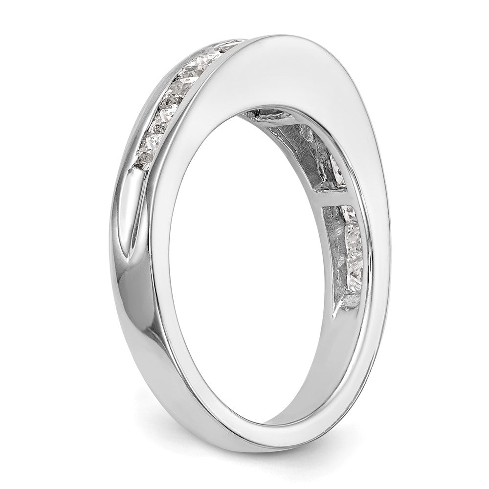 14k White Gold 1.16 carat Channel-set Princess Diamond Complete Wedding Band