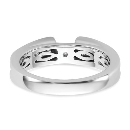 14K White Gold Peg Set 1 carat Channel-set Princess Diamond Semi-mount Engagement Ring