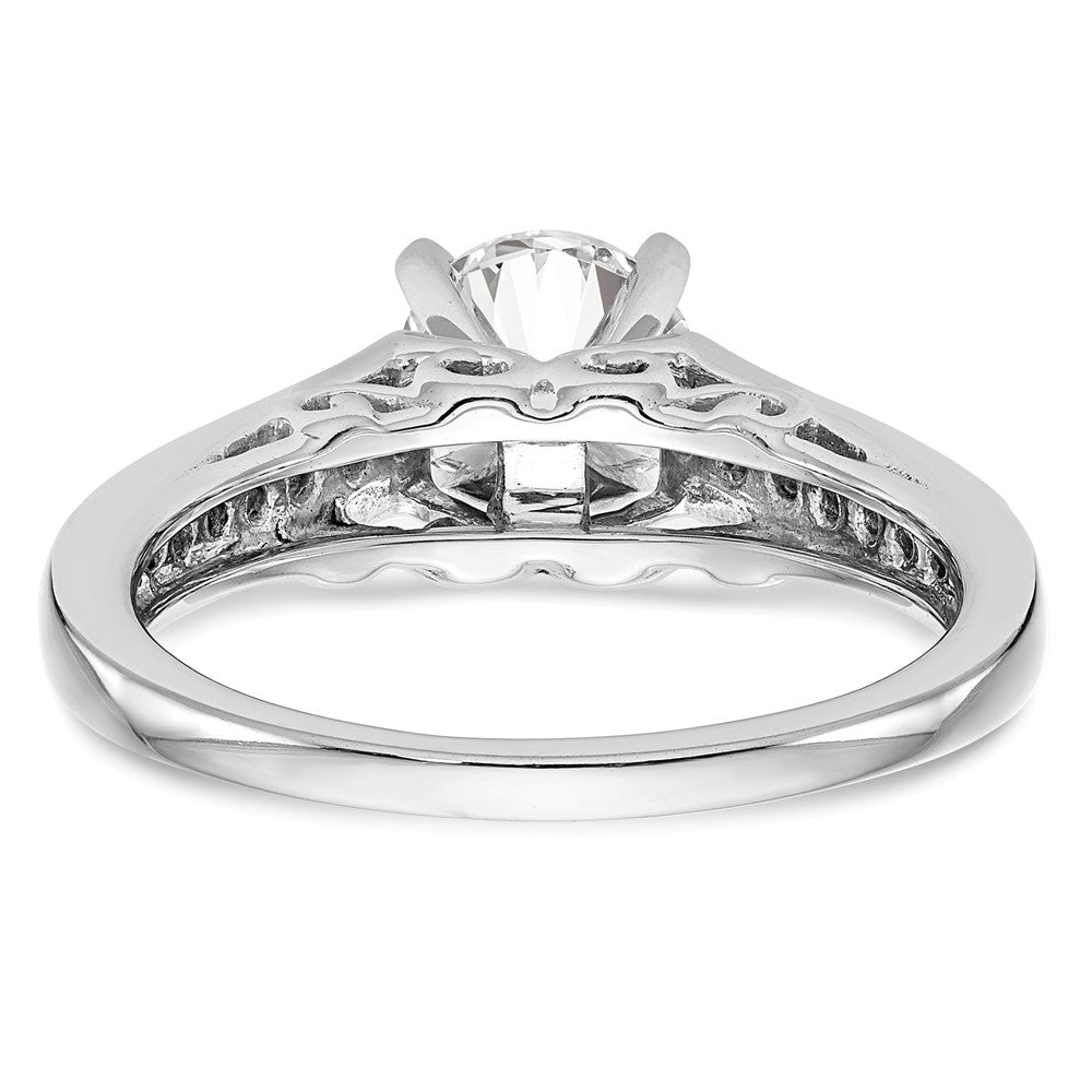 14k White Gold 1/5 carat Lab Grown Diamond VS/SI+ G+ Semi-Mount Pet Set Engagement Ring