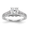 14k White Gold 1/5 carat Lab Grown Diamond VS/SI+ G+ Semi-Mount Pet Set Engagement Ring