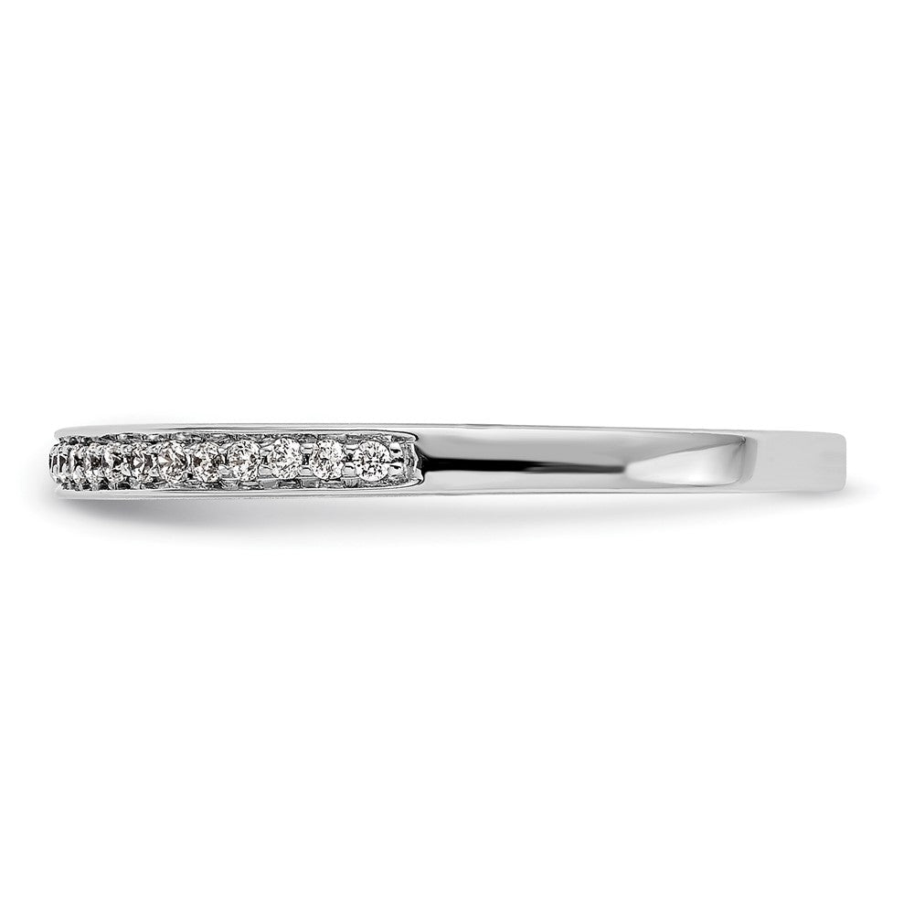 14k White Gold 1/8 carat Lab Grown Diamond VS/SI+ G+ Complete Wedding Band