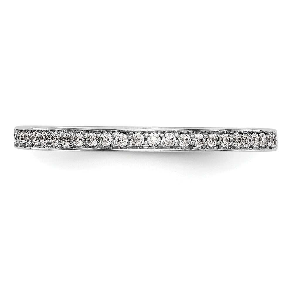 14k White Gold 1/8 carat Lab Grown Diamond VS/SI+ G+ Complete Wedding Band