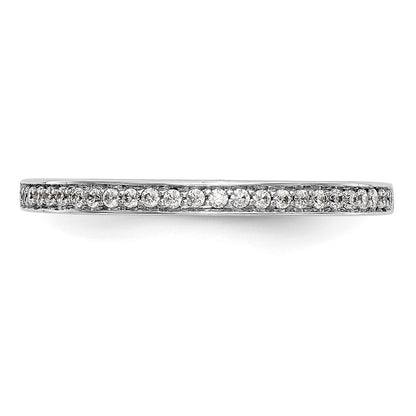 14k White Gold 1/8 carat Lab Grown Diamond VS/SI+ G+ Complete Wedding Band