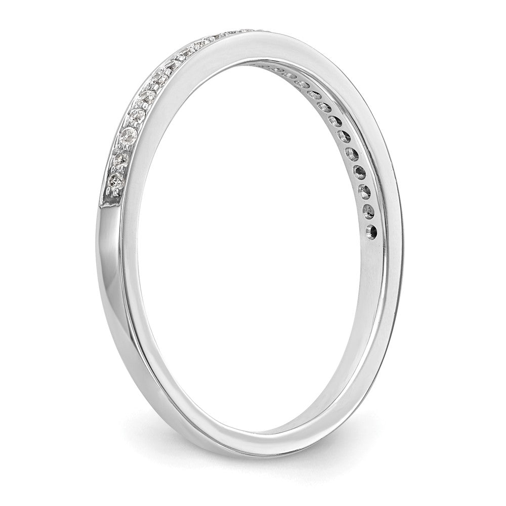14k White Gold 1/8 carat Lab Grown Diamond VS/SI+ G+ Complete Wedding Band