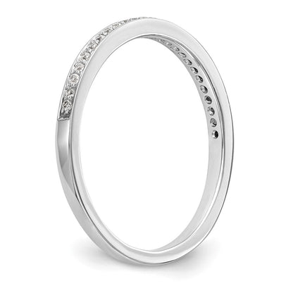 14k White Gold 1/8 carat Lab Grown Diamond VS/SI+ G+ Complete Wedding Band