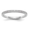 14k White Gold 1/8 carat Lab Grown Diamond VS/SI+ G+ Complete Wedding Band