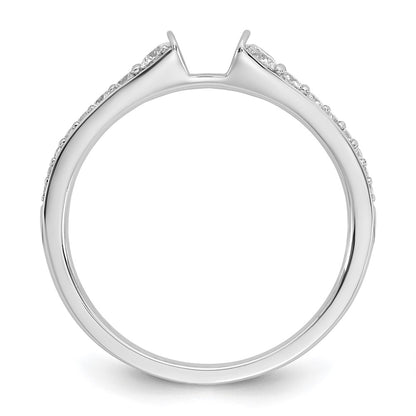14k White Gold 1/3 carat Lab Grown Diamond VS/SI+ G+ Semi Mount Peg Set Engagement Ring