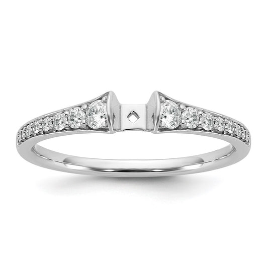 14k White Gold 1/3 carat Lab Grown Diamond VS/SI+ G+ Semi Mount Peg Set Engagement Ring