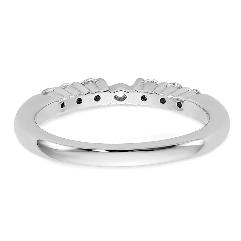 14K White Gold Peg Set 3/8 carat Diamond Semi-mount Engagement Ring