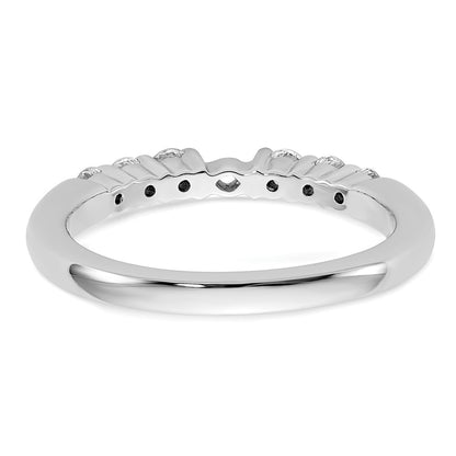 14K White Gold Peg Set 3/8 carat Diamond Semi-mount Engagement Ring
