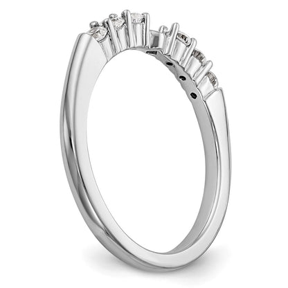 14K White Gold Peg Set 3/8 carat Diamond Semi-mount Engagement Ring
