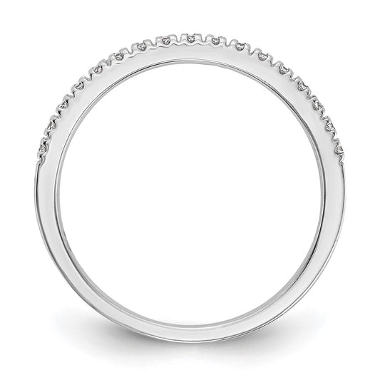 14k White Gold 1/10 carat Diamond Complete Wedding Band