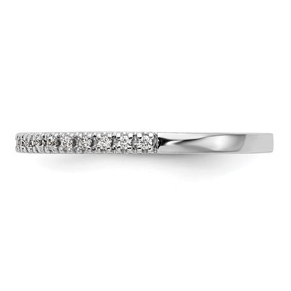 10K White Gold 1/10 carat Diamond Complete Wedding Band