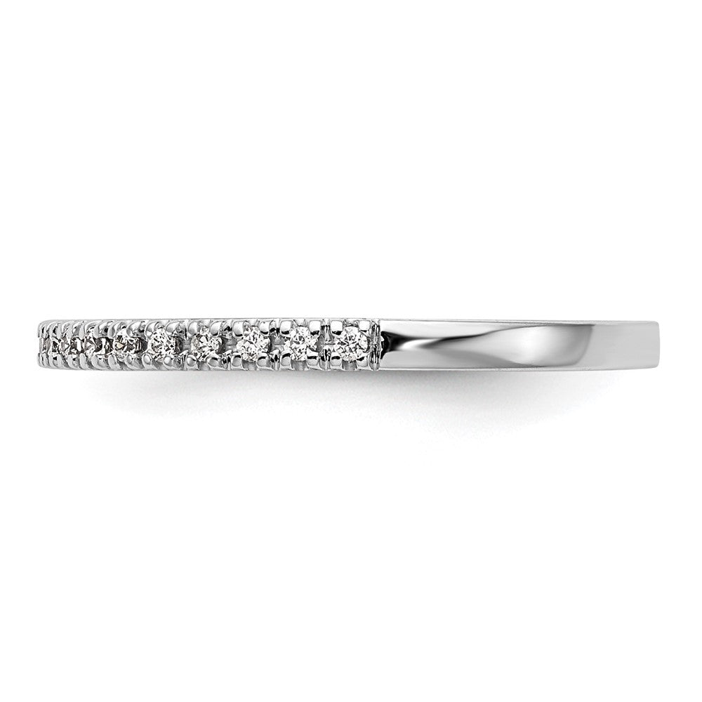 14k White Gold 1/10 carat Lab Grown Diamond VS/SI+ G+ Complete Wedding Band