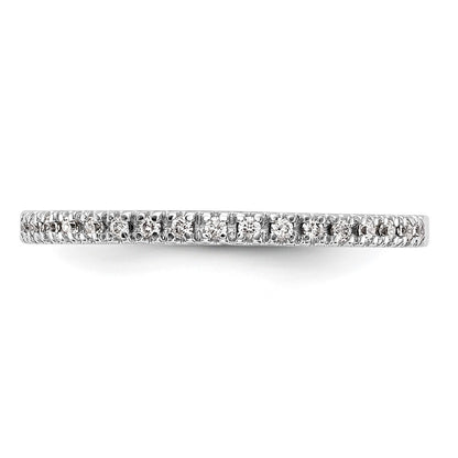 14k White Gold 1/10 carat Diamond Complete Wedding Band