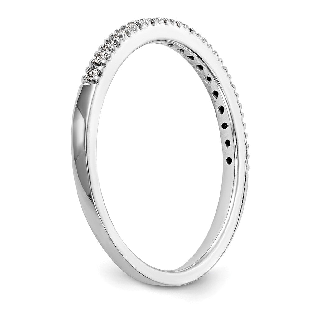 10K White Gold 1/10 carat Diamond Complete Wedding Band
