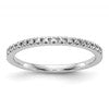 14k White Gold 1/10 carat Diamond Complete Wedding Band