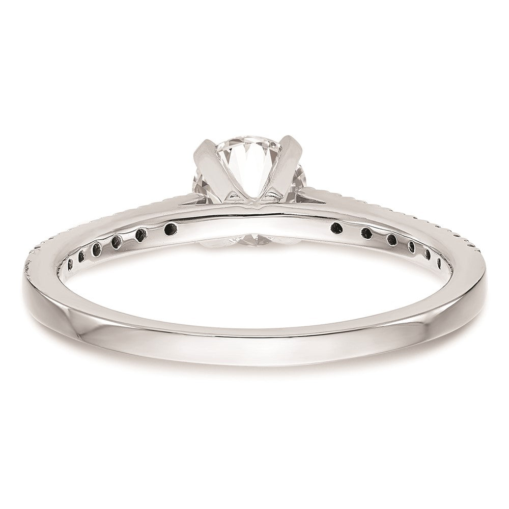 10K White Gold Peg Set 1/10 carat Diamond Semi-mount Engagement Ring