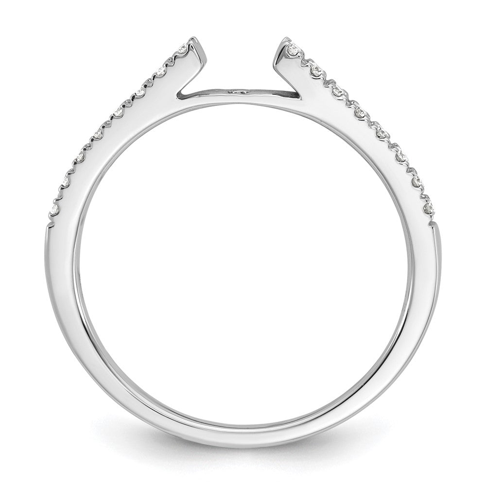 14k White Gold 1/10 carat Lab Grown Diamond VS/SI+ G+ Semi Mount Peg Set Engagement Ring