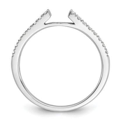 14k White Gold 1/10 carat Lab Grown Diamond VS/SI+ G+ Semi Mount Peg Set Engagement Ring