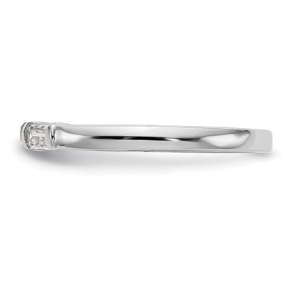 14k White Gold 1/3 carat Baguette Diamond Complete Wedding Band