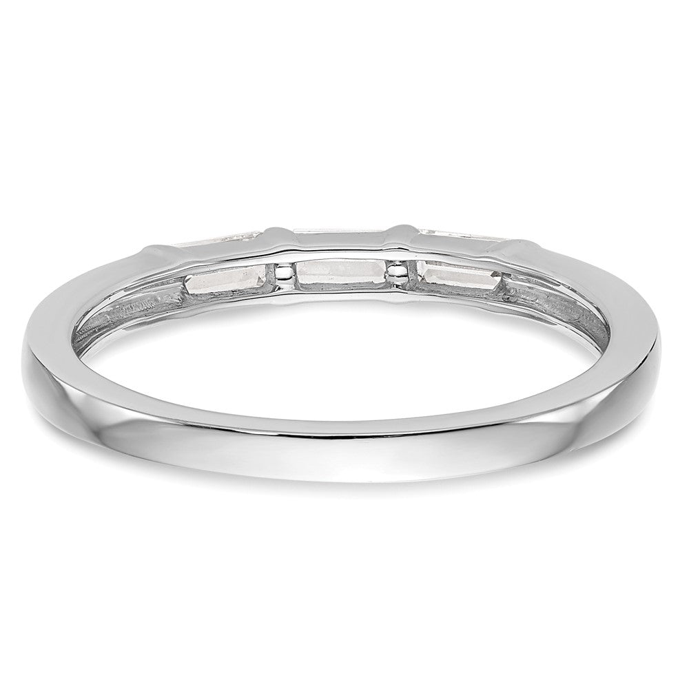 14k White Gold 1/3 carat Baguette Diamond Complete Wedding Band