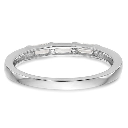 14k White Gold 1/3 carat Baguette Diamond Complete Wedding Band