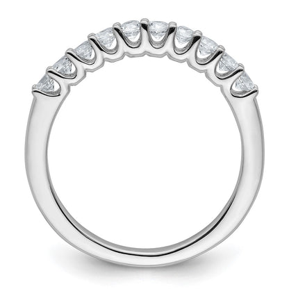 14k White Gold 1/2 carat Lab Grown Diamond VS/SI+ G+ Complete Wedding Band