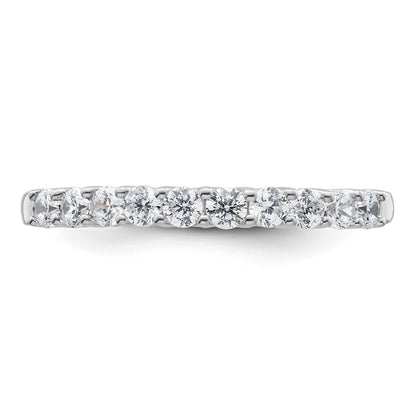 14k White Gold 1/2 carat Lab Grown Diamond VS/SI+ G+ Complete Wedding Band