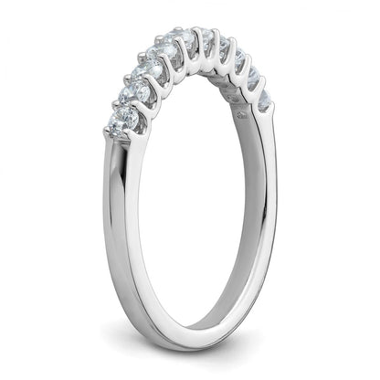 14k White Gold 1/2 carat Lab Grown Diamond VS/SI+ G+ Complete Wedding Band