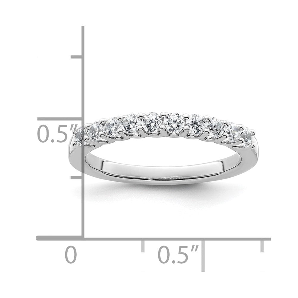 14k White Gold 1/2 carat Lab Grown Diamond VS/SI+ G+ Complete Wedding Band