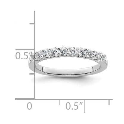14k White Gold 1/2 carat Lab Grown Diamond VS/SI+ G+ Complete Wedding Band