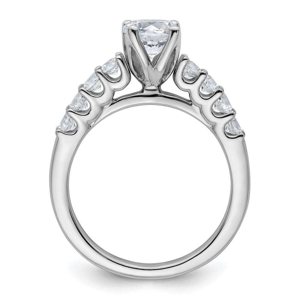 14k White Gold 1/2 carat Lab Grown Diamond VS/SI+ G+ Semi Mount Peg Set Engagement Ring